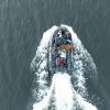 high speed fishing adventure on an inflatable boat