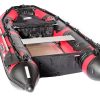 red inflatable boat