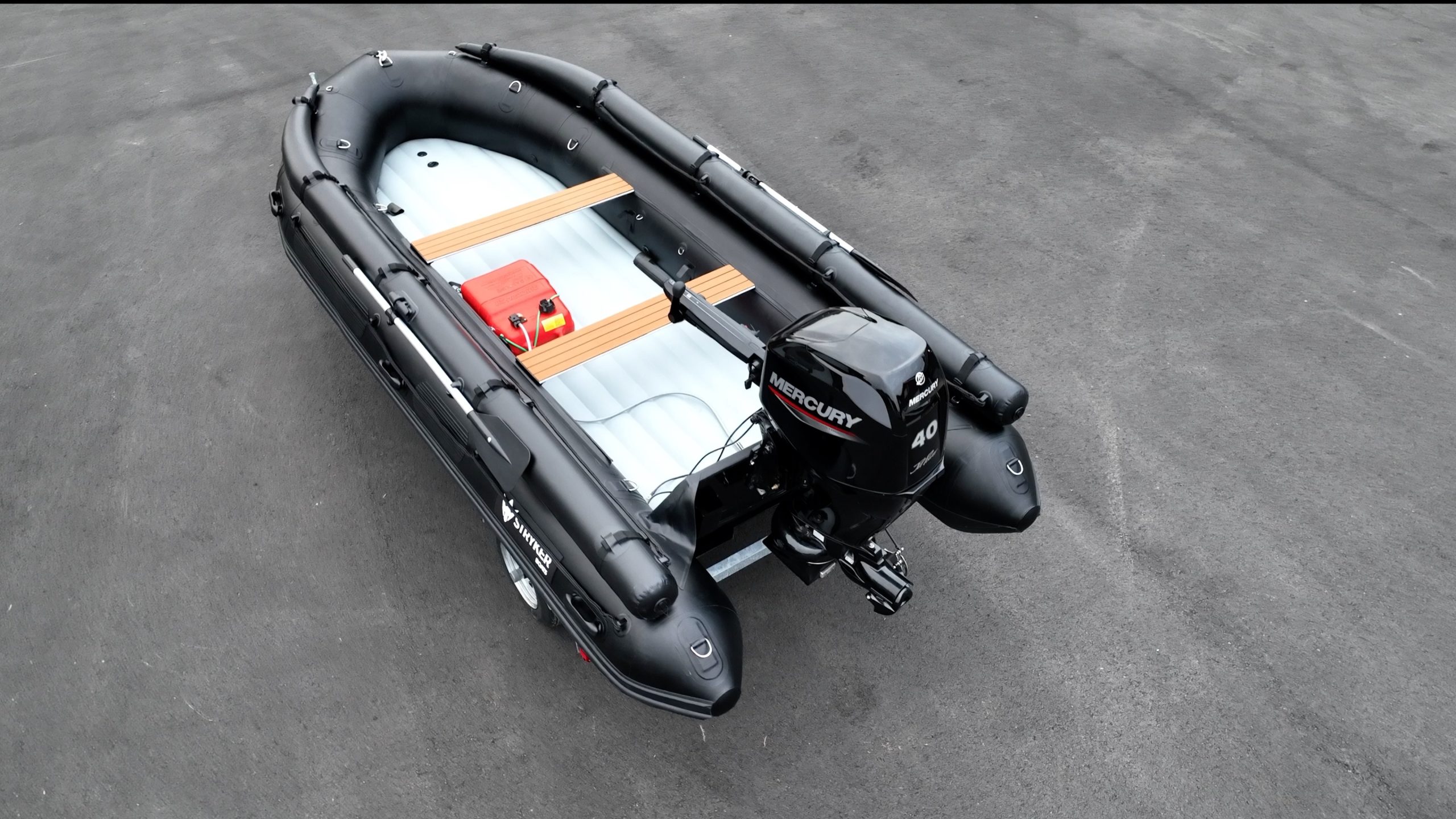 inflatable jet boat with air floor and mercury 40hp jet outboard