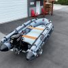 inflatable jet boat with tunnel hull outfitted with 25HP jet outboard by mercury